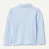 Amazon Essentials Girls and Toddlers’ Uniform Pique Long Sleeve Polo Shirt(Light Blue)