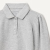 Amazon Essentials Girls and Toddlers’ Uniform Pique Long Sleeve Polo Shirt(Light Grey Heather)
