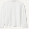 Amazon Essentials Girls and Toddlers’ Uniform Pique Long Sleeve Polo Shirt(White)