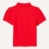 Amazon Essentials Girls and Toddlers’ Uniform Pique Polo Shirt(Bright Poppy Red)