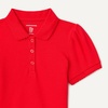 Amazon Essentials Girls and Toddlers’ Uniform Pique Polo Shirt(Bright Poppy Red)