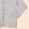 Amazon Essentials Girls and Toddlers’ Uniform Slim Fit Crewneck Cardigan Sweater(Light Grey Heather)