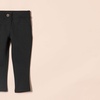 Amazon Essentials Girls and Toddlers’ Uniform Slim Fit Ponte-Knit Pant with Elastic Waist, Pull On, Pack of 2(Black)