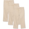 Amazon Essentials Toddler Boys’ School Uniform Straight-Fit Flat-Front Chino Pants with Adjustable Elastic Waist, Multipack(Light Khaki Brown)