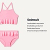 Amazon Essentials x Sofia Grainge Toddler and Baby Girls’ Two Piece Swimsuit with Crisscross Straps, Double-Layer Flounce(Candy Pink)
