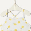 Amazon Essentials x Sofia Grainge Toddler and Baby Girls’ Two Piece Swimsuit with Crisscross Straps, Double-Layer Flounce(Ivory Lemon)