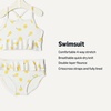 Amazon Essentials x Sofia Grainge Toddler and Baby Girls’ Two Piece Swimsuit with Crisscross Straps, Double-Layer Flounce(Ivory Lemon)