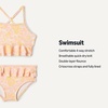 Amazon Essentials x Sofia Grainge Toddler and Baby Girls’ Two Piece Swimsuit with Crisscross Straps, Double-Layer Flounce(Shell Pink Ornate Paisley)