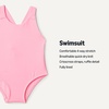Amazon Essentials x Sofia Grainge Toddlers and Baby Girls’ One-Piece Swimsuit with Crisscross Straps, Ruffle Detail(Bright Pink)