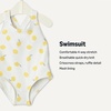 Amazon Essentials x Sofia Grainge Toddlers and Baby Girls’ One-Piece Swimsuit with Crisscross Straps, Ruffle Detail(Ivory Lemon)