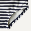 Amazon Essentials x Sofia Grainge Toddlers and Baby Girls’ One-Piece Swimsuit with Crisscross Straps, Ruffle Detail(Ivory Navy Even Stripe)