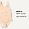 Amazon Essentials x Sofia Grainge Toddlers and Baby Girls’ One-Piece Swimsuit with Crisscross Straps, Ruffle Detail(Shell Pink Ornate Paisley)