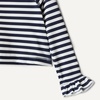 Amazon Essentials x Sofia Grainge Toddlers and Baby Girls’ Two-Piece Long Sleeve Rashguard Set, Multipacks(Ivory Navy Even Stripe)