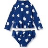 Deep Blue Ivory Abstract Dots