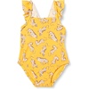 Amazon Essentials Baby Girls’ Ruffle One-Piece Swimsuit(Golden Yellow Beige Leopard)