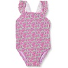 Amazon Essentials Baby Girls’ Ruffle One-Piece Swimsuit(Lilac Hot Pink Posey Floral)