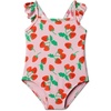 Amazon Essentials Baby Girls’ Ruffle One-Piece Swimsuit(Pink Tomato Red Strawberries)