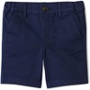 Amazon Essentials Boys and Toddlers’ School Uniform Woven Flat-Front Shorts with Elastic Waist(Navy)