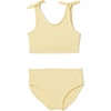 Amazon Essentials Girls’ 2pc Bow Bikini Swim Set, Quick-Dry Stretch Fabric(Light Yellow)