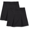 Amazon Essentials Girls’ Pleated Uniform Skorts with Built-in Shorts, Pull-on, Stretchy, Multipacks(Black)