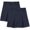 Amazon Essentials Girls’ Pleated Uniform Skorts with Built-in Shorts, Pull-on, Stretchy, Multipacks(Navy)