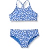 Amazon Essentials Girls and Toddlers’ Cross Back Bikini Set(Blue Ditsy Floral)