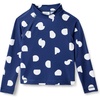 Deep Blue Ivory Abstract Dots