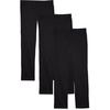 Amazon Essentials Girls and Toddlers’ School Uniform Straight Leg Adjustable Waist Flat-Front Chino Pants, Pack of 3(Black)
