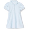 Amazon Essentials Girls and Toddlers’ Short Sleeve Polo Dress(Light Blue)