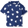 Deep Blue Ivory Abstract Dots