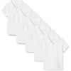 Amazon Essentials Girls and Toddlers’ Short Sleeve Uniform Polo Shirt, Multipacks(5-pack White)