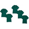 Amazon Essentials Girls and Toddlers’ Short Sleeve Uniform Polo Shirt, Multipacks(Dark Green)