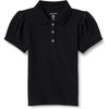 Amazon Essentials Girls and Toddlers’ Uniform Pique Polo Shirt(Black)