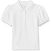 Amazon Essentials Girls and Toddlers’ Uniform Pique Polo Shirt(White)