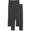 Amazon Essentials Girls and Toddlers’ Uniform Slim Fit Ponte-Knit Pant with Elastic Waist, Pull On, Pack of 2(Dark Grey)