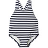 Ivory Navy Even Stripe