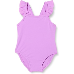 Amazon Essentials Baby Girls’ Ruffle One-Piece Swimsuit(Bright Lavender)