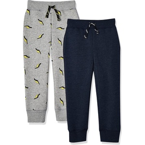 Amazon Essentials Boys and Toddlers’ Fleece Jogger Sweatpants(Grey/Navy Heather)
