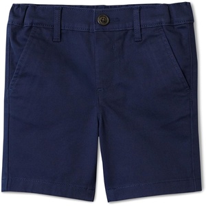 Amazon Essentials Boys and Toddlers’ School Uniform Woven Flat-Front Shorts with Elastic Waist(Navy)
