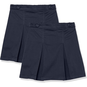 Amazon Essentials Girls’ Pleated Uniform Skorts with Built-in Shorts, Pull-on, Stretchy, Multipacks(Navy)