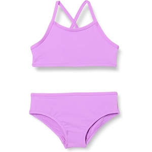 Amazon Essentials Girls and Toddlers’ Cross Back Bikini Set(Bright Lavender)