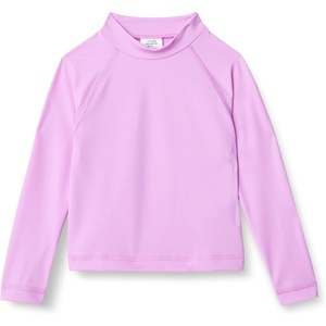 Amazon Essentials Girls and Toddlers’ Long Sleeve Swim Rashguard T-Shirt(Bright Lavender)