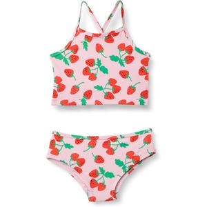 Amazon Essentials Girls and Toddlers’ Tankini Set(Pink Red Strawberries)