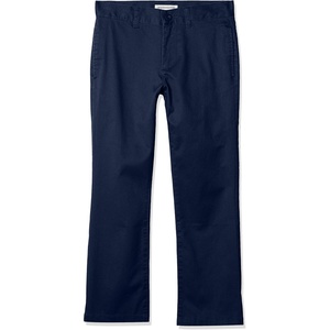 Amazon Essentials Toddler Boys’ School Uniform Straight-Fit Flat-Front Chino Pants with Adjustable Elastic Waist, Multipack(Navy)