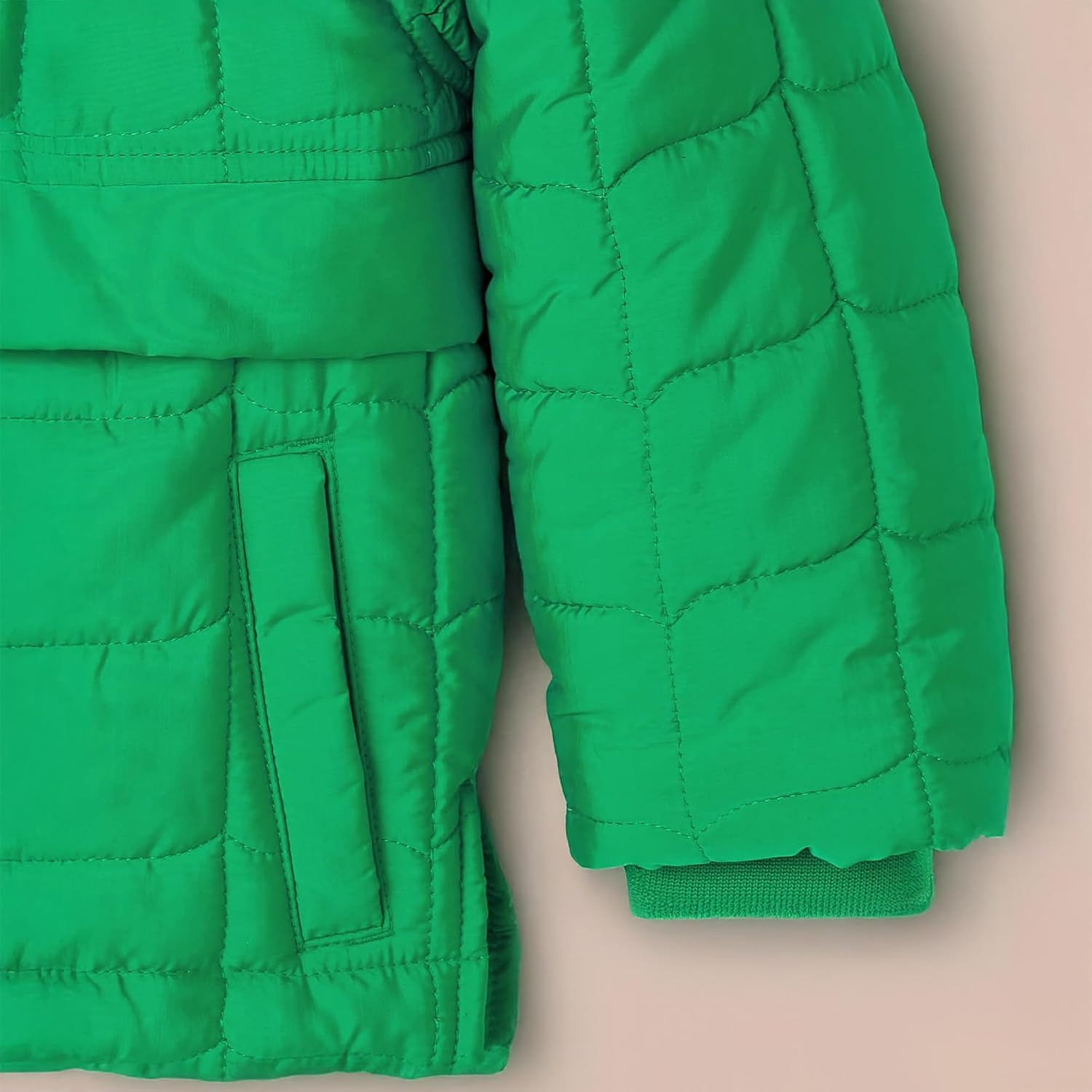 image:imageAmazon Essentials Boys and Toddlers Quilted Pullover JacketGreen