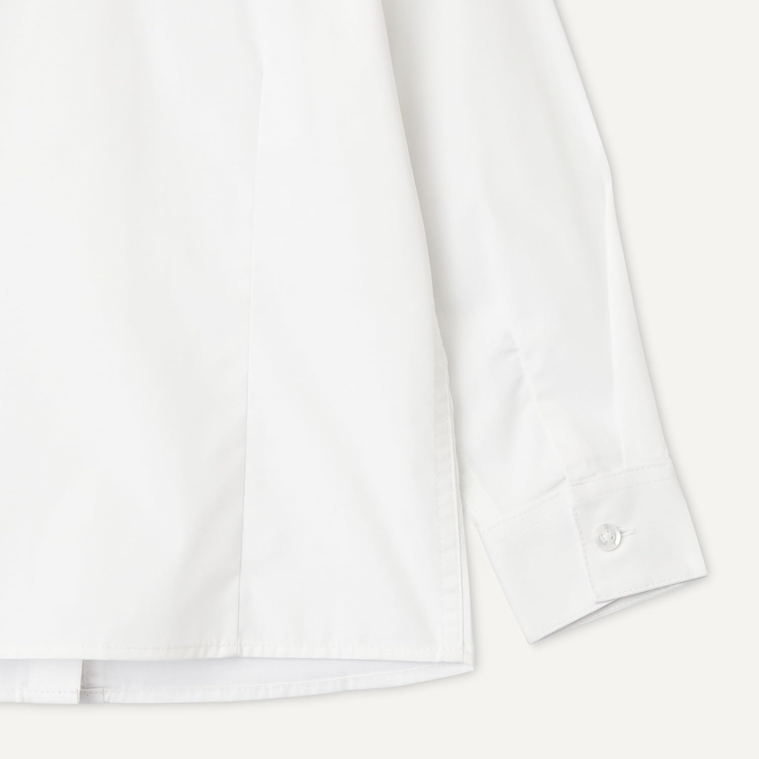 image:imageAmazon Essentials Girls Long Sleeve Poplin Peter Pan ShirtBright White