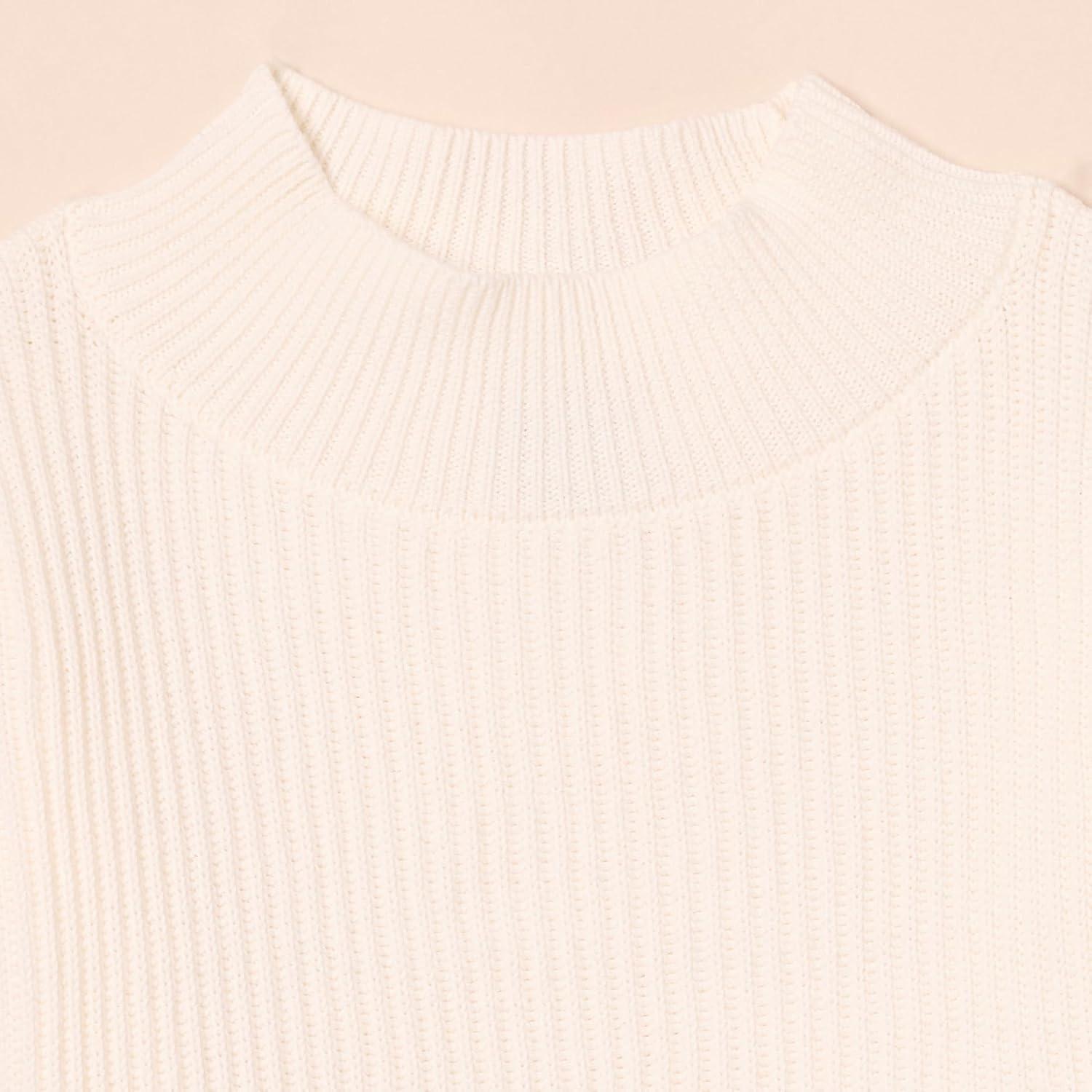 image:imageAmazon Essentials Girls Modern WideNeck Pullover SweaterEggshell White