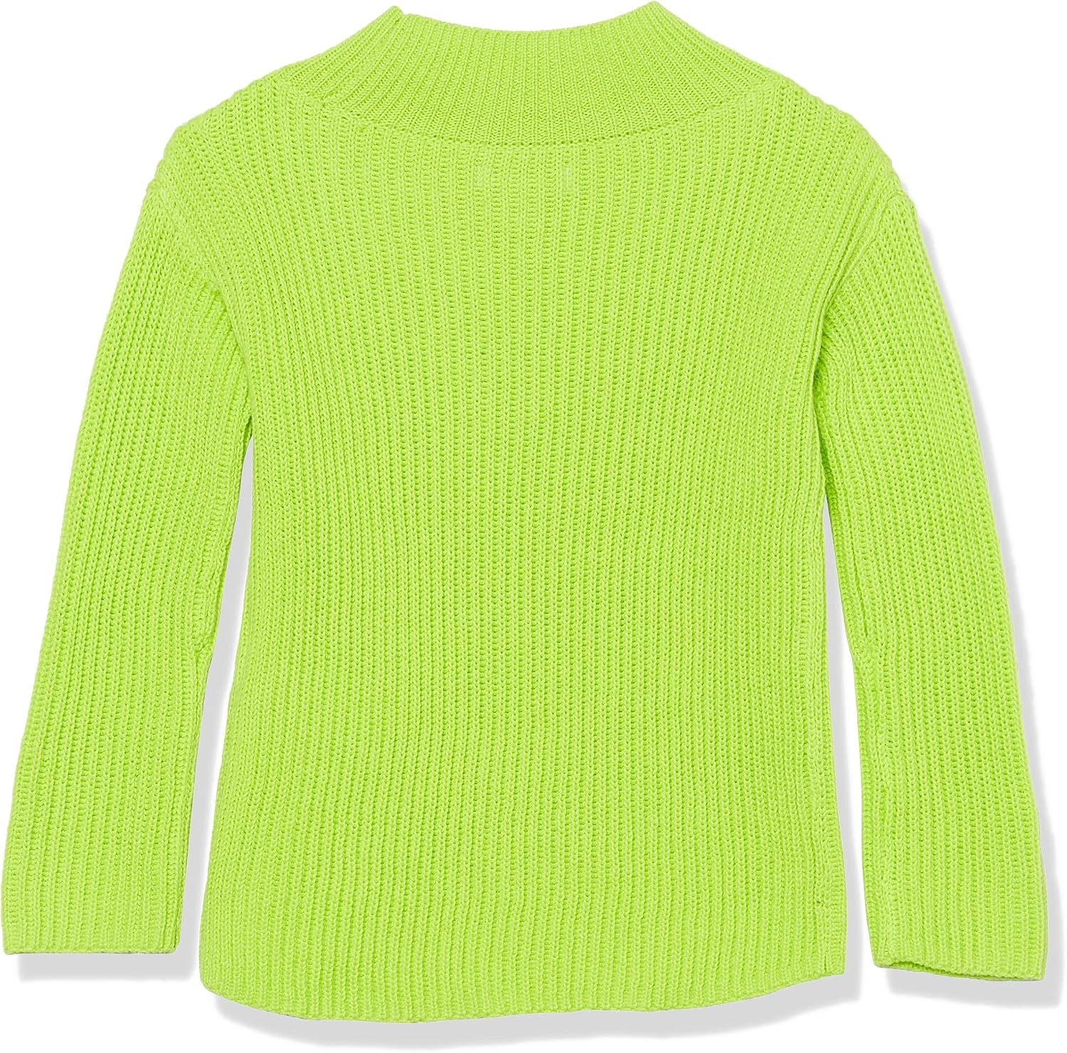image:imageAmazon Essentials Girls Modern WideNeck Pullover SweaterLime Green