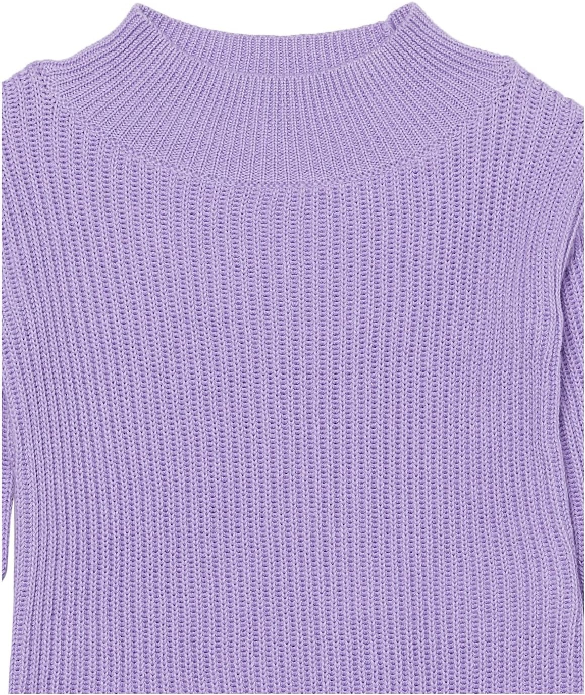 image:imageAmazon Essentials Girls Modern WideNeck Pullover SweaterPurple
