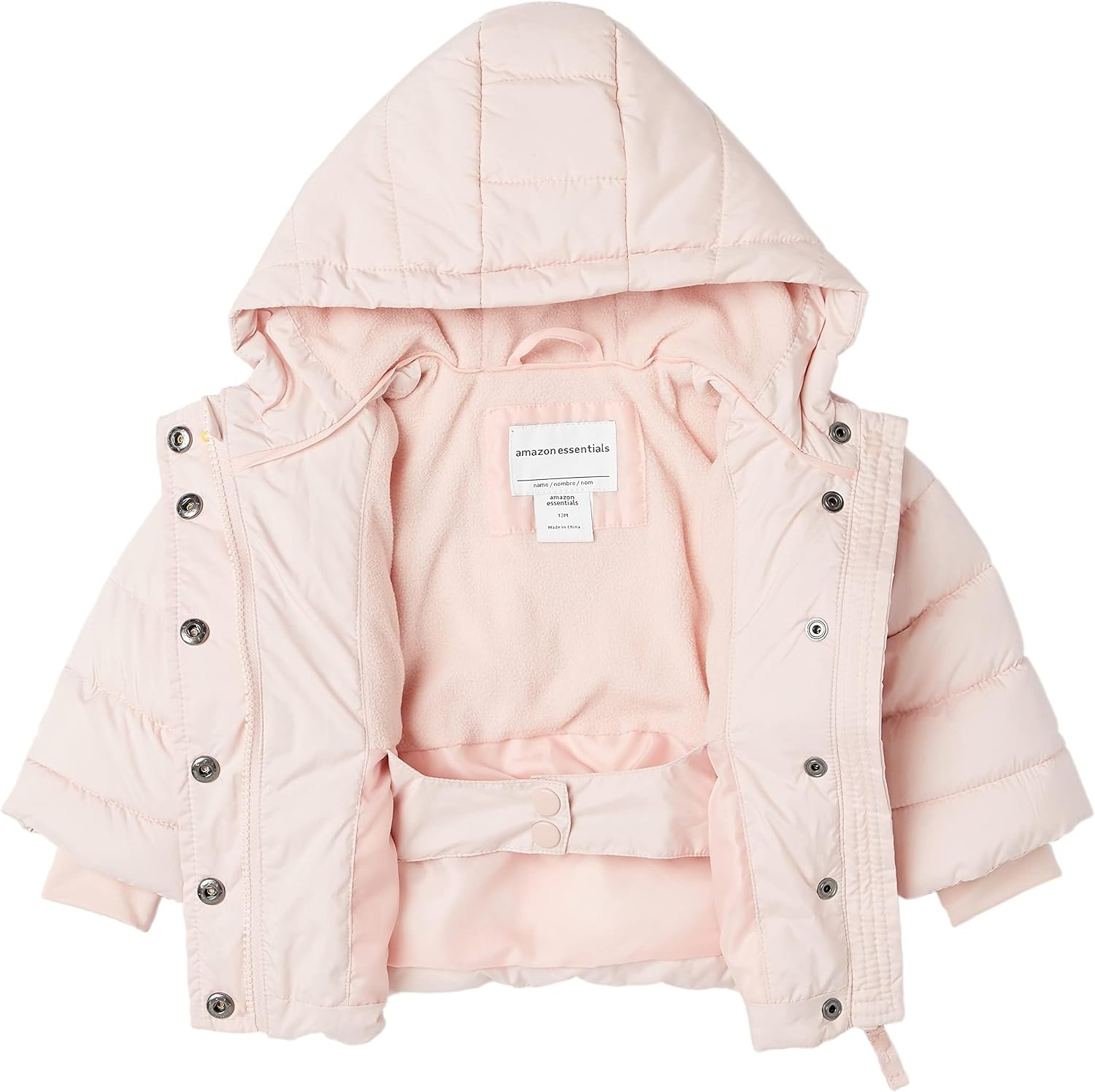 image:imageAmazon Essentials Girls and Toddlers Heavyweight Hooded Puffer Coat WaterResistantLight Mauve
